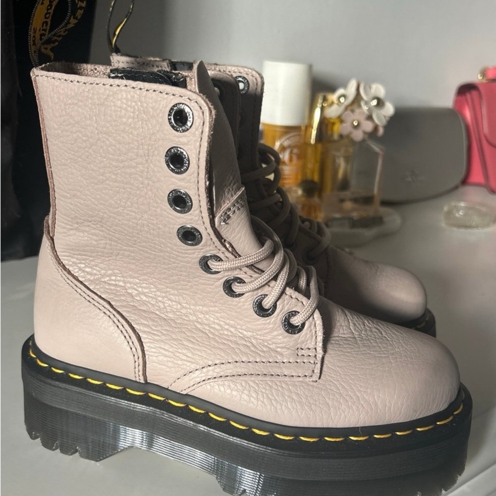 Women's Lace-Up Dr. Martens Platform Ankle Boots - Picture 2 of 6